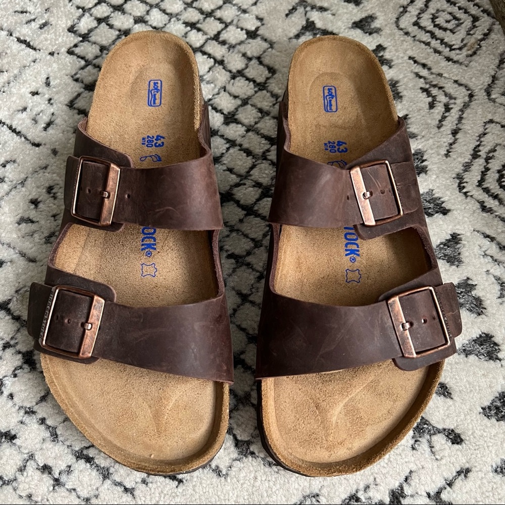 Birkenstock Arizona Soft Footbed Oiled Leather sz 43 or Size 10 in Habana NWOB